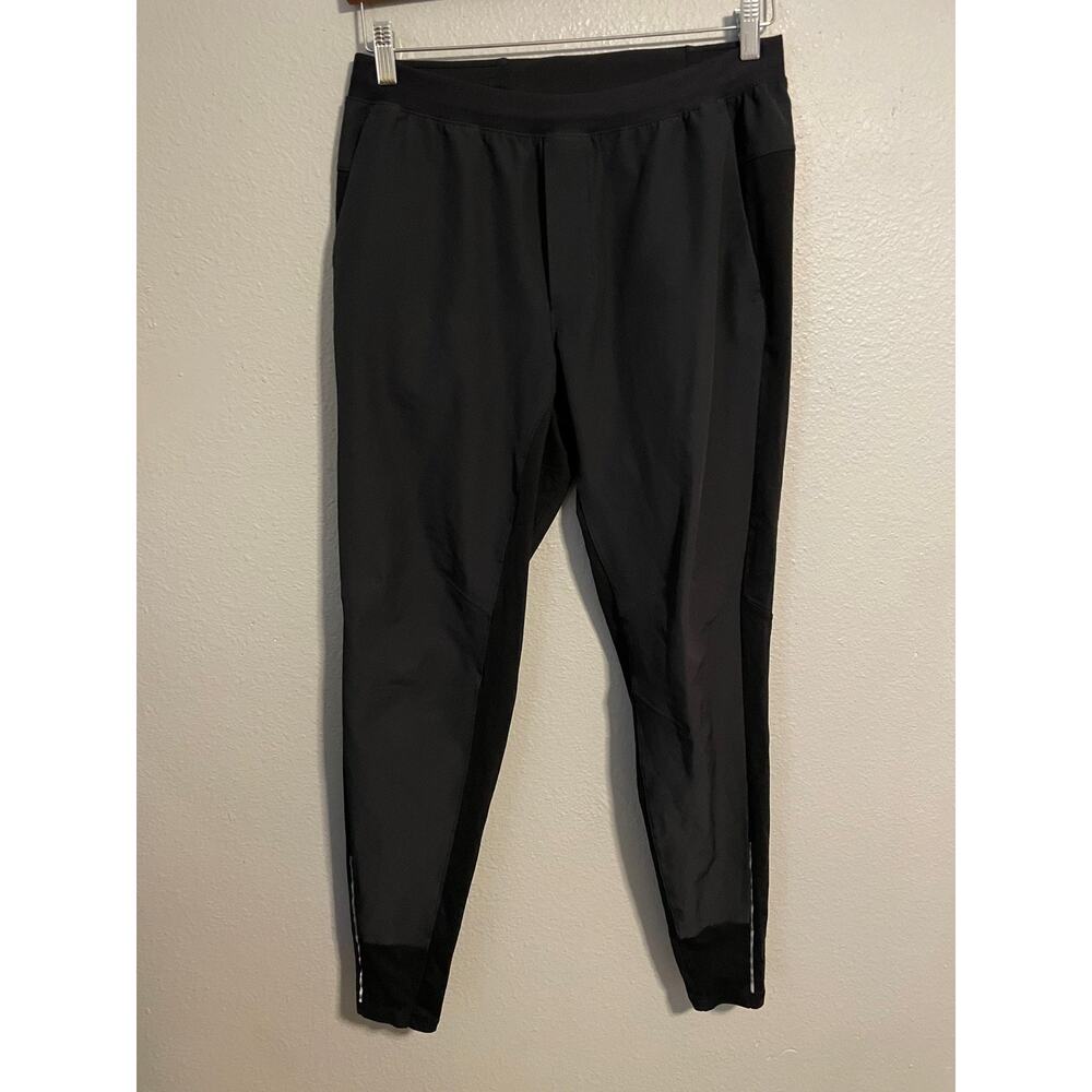 Lululemon Pants Mens Medium Black Jogger Athletic Track Running Reflective Logo